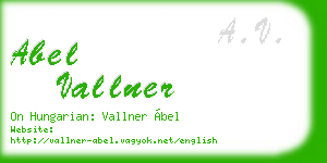 abel vallner business card